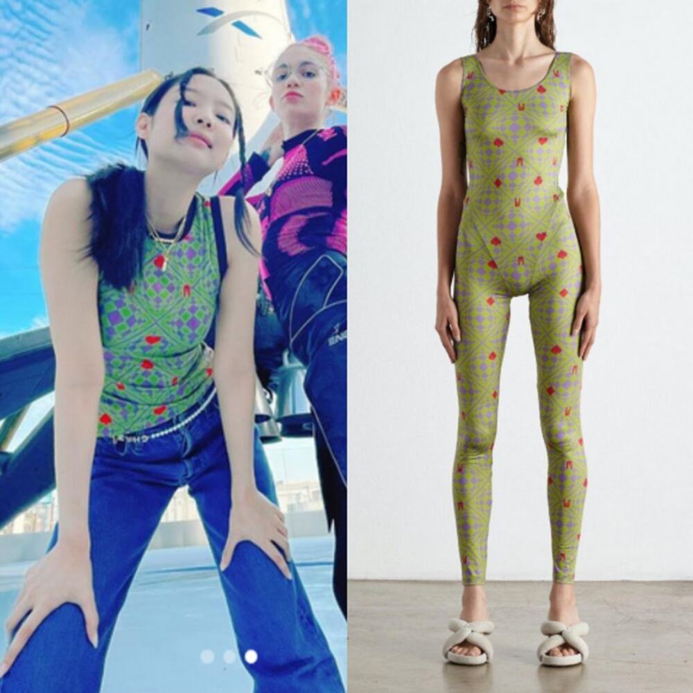 Maisie Wilen Revenge Body Catsuit‎ In World Clique Green Jennie Grimes Funky